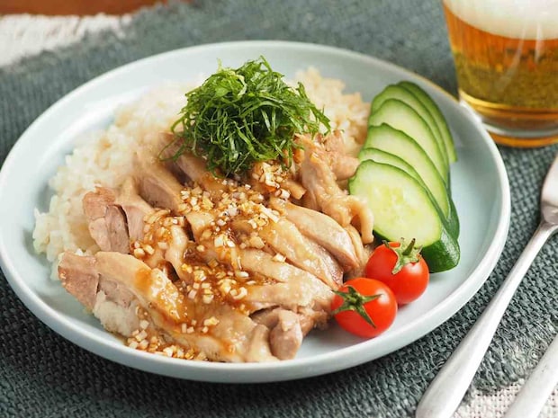 ポン酢しょうゆカオマンガイ｜炊飯器で簡単！ナンプラーなしでも旨いタイ風鶏飯