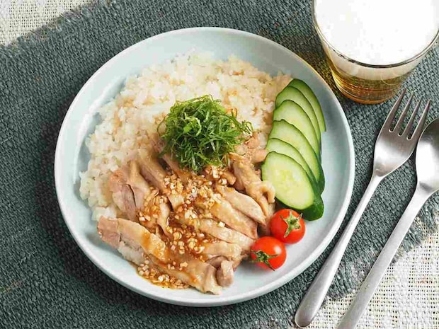 ポン酢しょうゆカオマンガイ｜炊飯器で簡単！ナンプラーなしでも旨いタイ風鶏飯