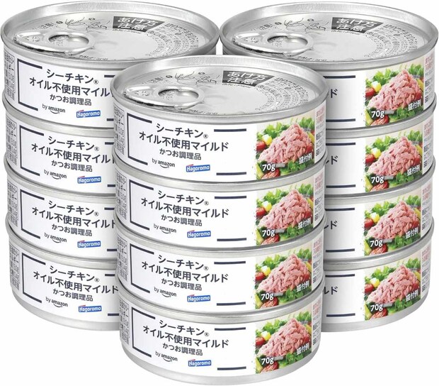 「by Amazon オイル不使用 シーチキン マイルド 70g ×12缶」