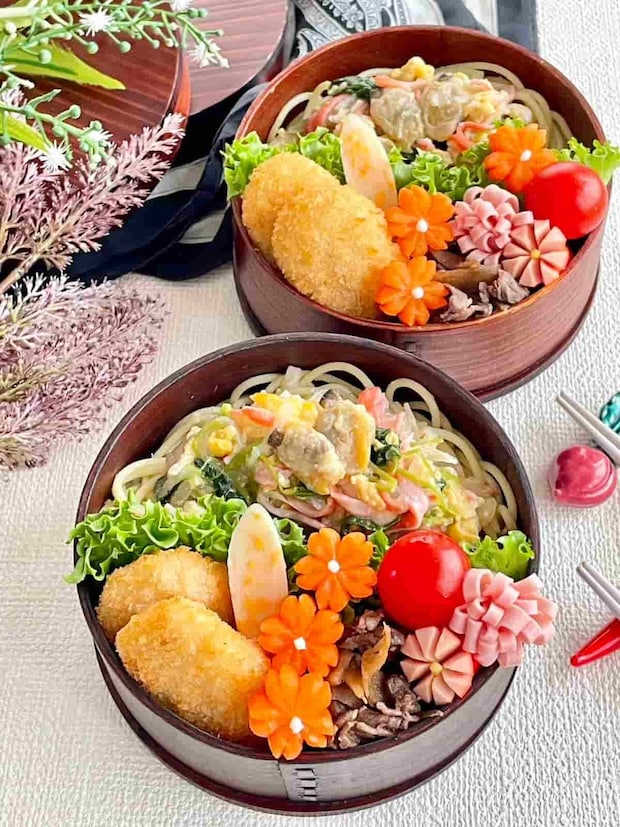 みつばとあさりのたまごとじあんかけパスタ
