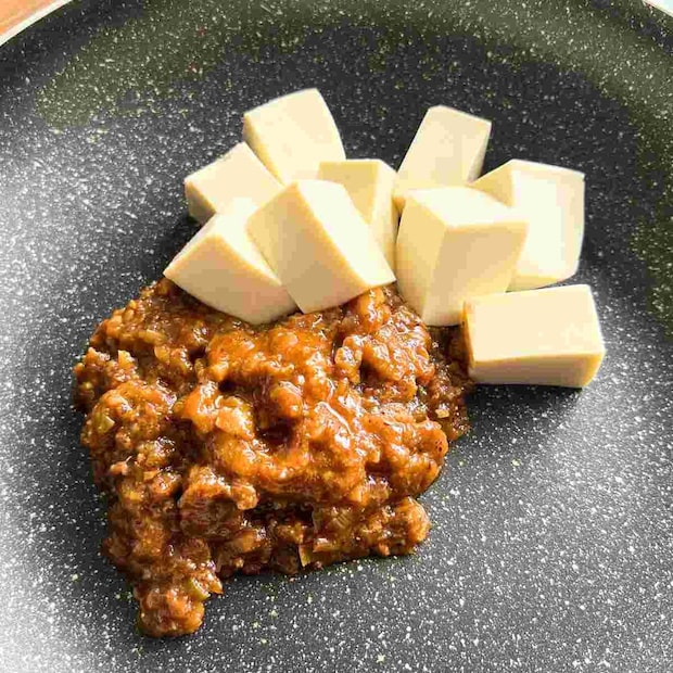 作り方　火の本豚使用 花椒香る麻婆豆腐の素’（火の本豚 中華お試し3点セット）