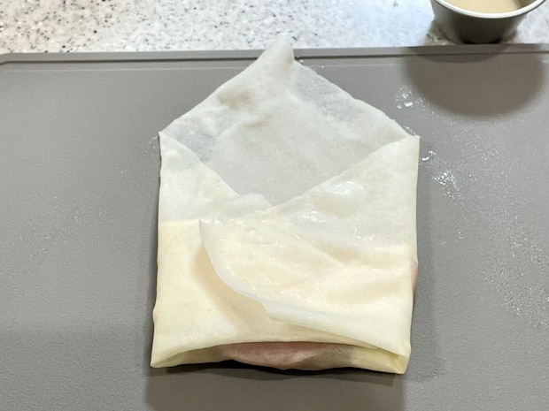 ハムチーねぎ春巻き