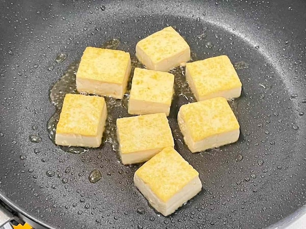 小松菜と豚肉の中華風ピリ辛炒め