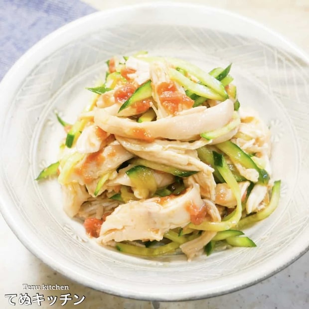 てぬキッチンさん 梅×きゅうり 鶏むね肉の梅きゅう和え