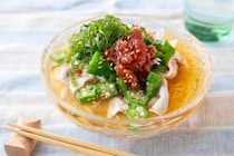 ゆでる鍋は1つだけ！暑い日にもさっぱり「豚しゃぶとオクラの梅だれそうめん」