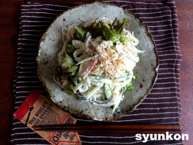 玉ねぎ・ハム・きゅうりで!簡単「サラダそうめん」レシピ