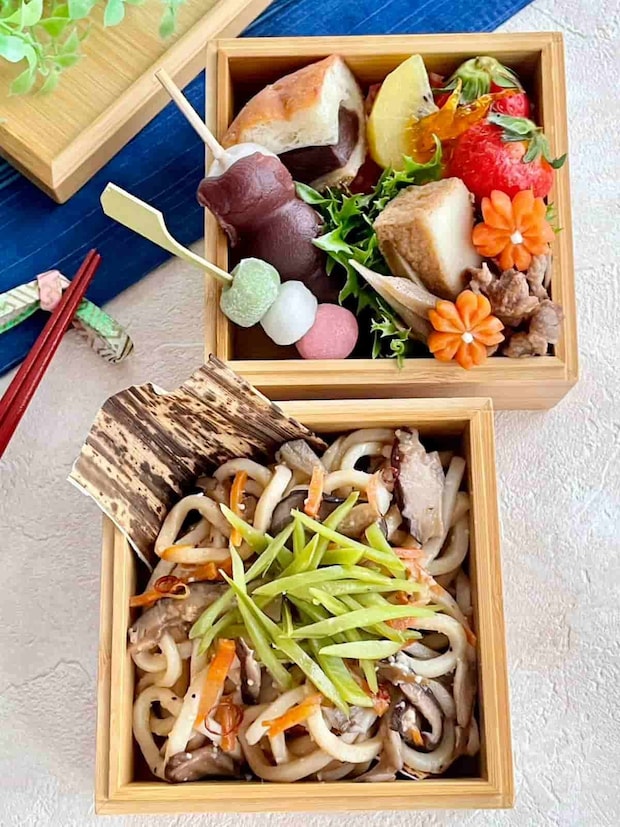 和きのこのペペロンチーノ焼きうどん