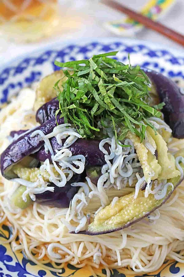 ぱおさん×アレンジそうめん なすとしらすのナムルそうめん