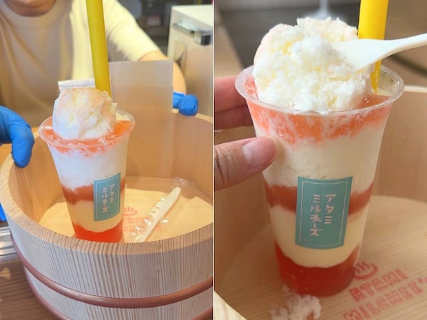 のめるチーズ氷 ピーチ 850円（税込）