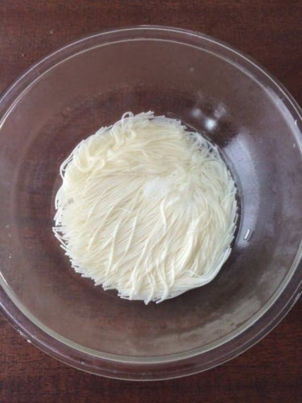 レンジでそうめん(加熱後)