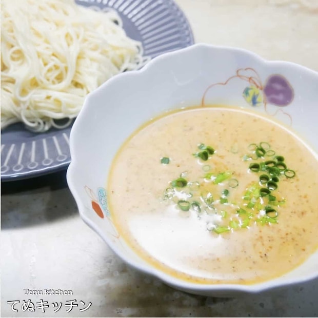 てぬキッチンさん×そうめんつけだれアレンジ（混ぜるだけ）ごまドレそうめん