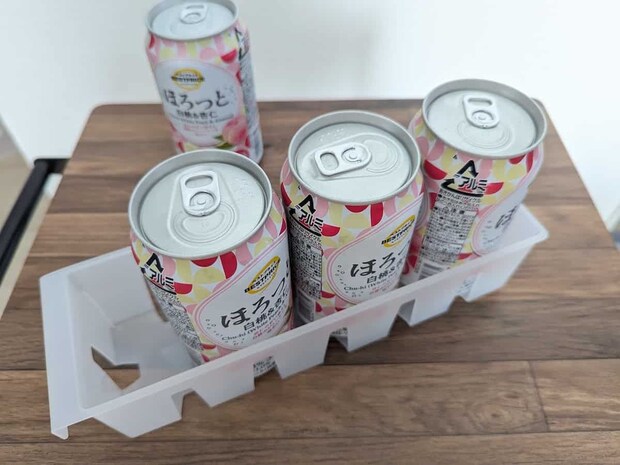セリア 引き出せる冷蔵庫ストッカー 使用例