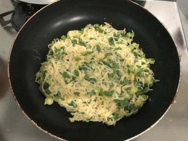 「ねぎ焼きそうめん」レシピ