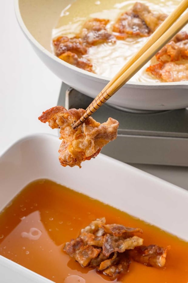 「なすと豚肉の揚げ浸し」レシピ