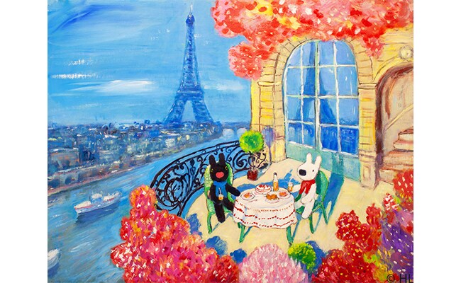 リサとガスパール25周年を記念して描かれたイラスト