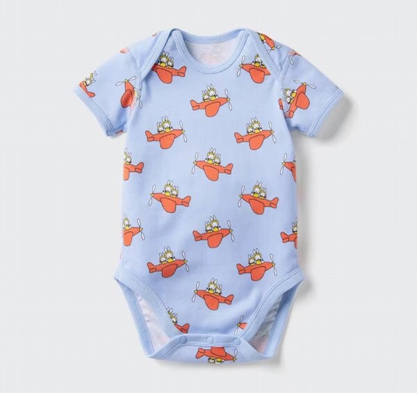 絵本コレクションボディスーツ/うさこちゃんひこうきにのる