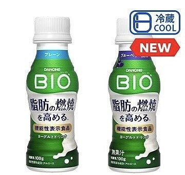 ダノンビオ ヨーグルトドリンク プレーン/ブルーベリー 100g×12本入