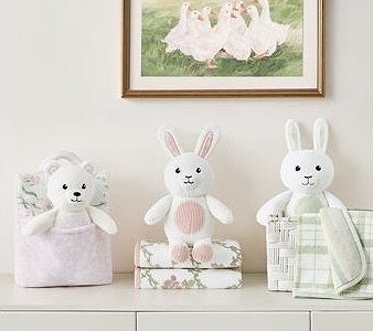 HONEY POD ベビーブランケット＆ぬいぐるみ 76×101cm 袋付