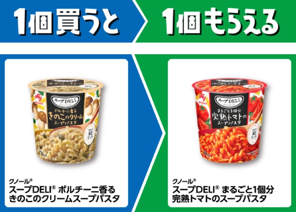 クノール　スープDELI ポルチーニ香　きのこのクリームパスタ