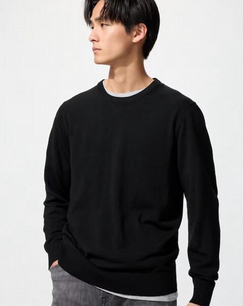 メリノクルーネックセーター