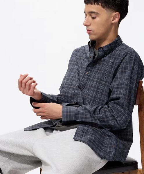 ブロードシャツ/チェック/ボタンダウン