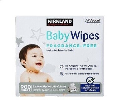 カークランドシグネチャー 大判厚手 おしりふき 900枚入(100枚×9個)