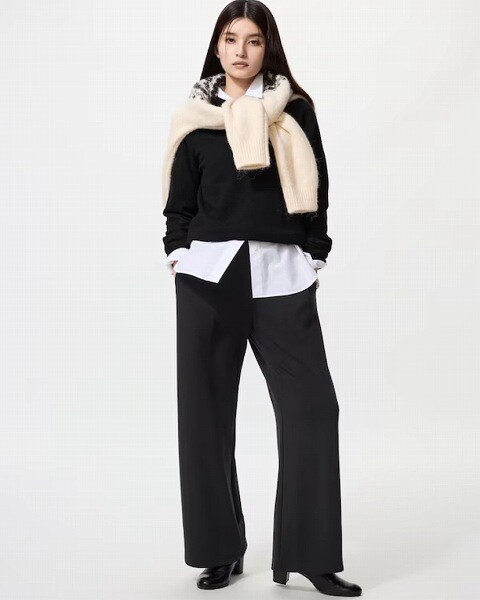 ウォームフリースストレートパンツ