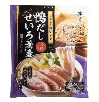 霜しな　鴨だし　せいろ蕎麦　つゆ付　12食入