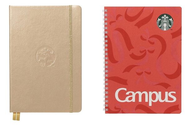 ホリデー2025ノートブックゴールド/ホリデー2025スターバックスキャンパスリングノートレッド