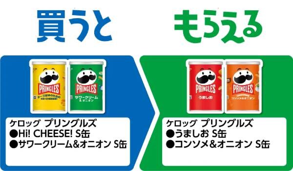 ケロッグ　プリングルズ　Hi！CHEESE！S缶/サワークリーム＆オニオンS缶