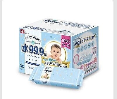 水99.9％　おしりふき　ふんわりプラス　大判サイズ　200mm×180mm 1,050枚