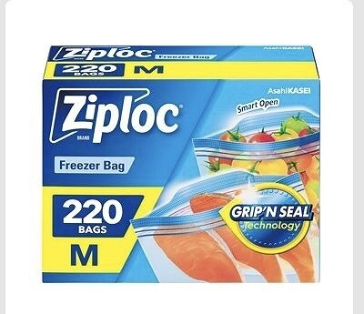 ジップロック ダブルジッパー フリーザー用バッグ Mサイズ 220枚