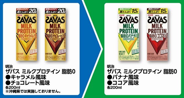 明治 ザバス ミルクプロテイン 脂肪0 キャラメル風味/チョコレート風味 各200ml