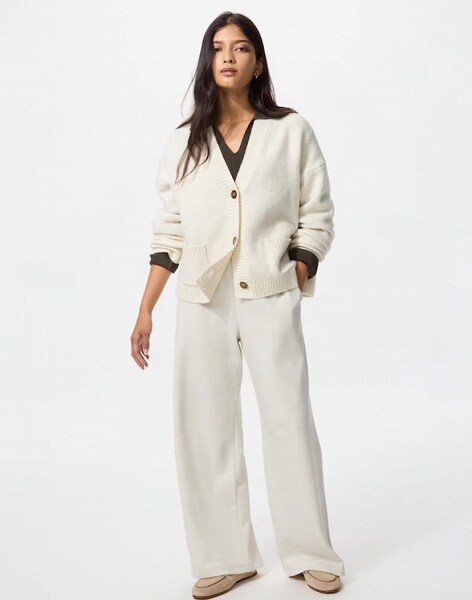 ウォームフリースストレートパンツ