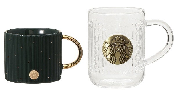 ホリデー2025マグメダルグリーン355ml/ホリデー2025耐熱グラスマグメダル355ml