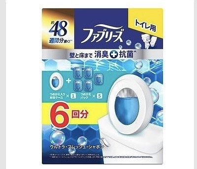 ファブリーズ　トイレ用消臭剤　プレミアムシリーズ　6個パック　抗菌ウルトラフレッシュシャボン