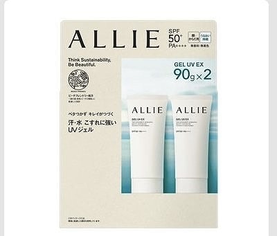 ALLIE　ジェル UV EX 顔・からだ用　SPF50+PA++++スーパーウォータープルーフ　90g×2本