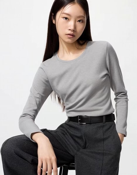 超極暖ヒートテッククルーネックT/長袖