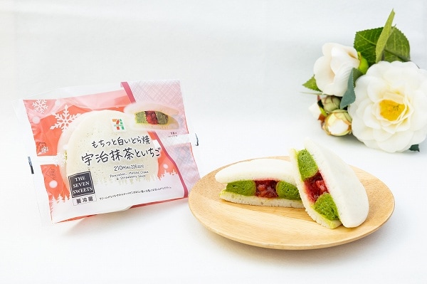 もちっと白いどら焼 宇治抹茶といちご