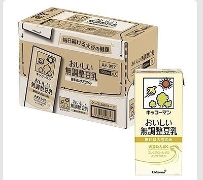 キッコーマン　無調整豆乳　1,000ml×6本