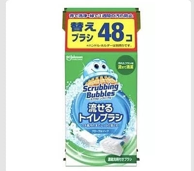 ジョンソン　スクラビングバブル　流せるトイレブラシ　付替48個