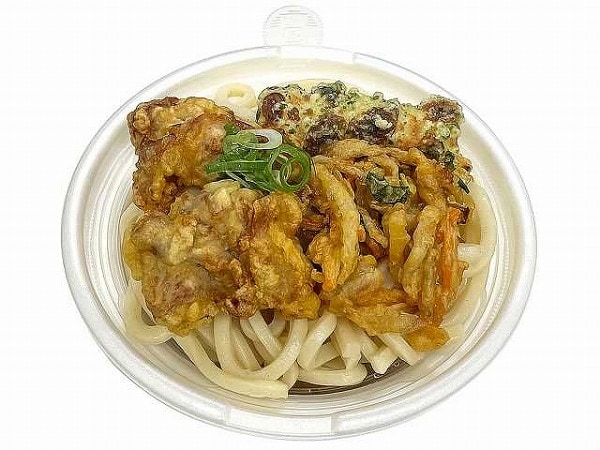 天ぷらうどん　鶏天　ちくわ磯辺天　野菜天