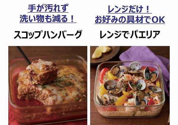 「パック＆レンジ」を使用し作れる料理を一部ご紹介！