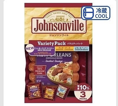 ジョンソンヴィル　ニューオーリンズ・チェダー・レモン＆ペッパー　396g×3袋