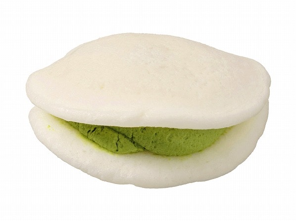 もちっと白いどら焼　　宇治抹茶といちご