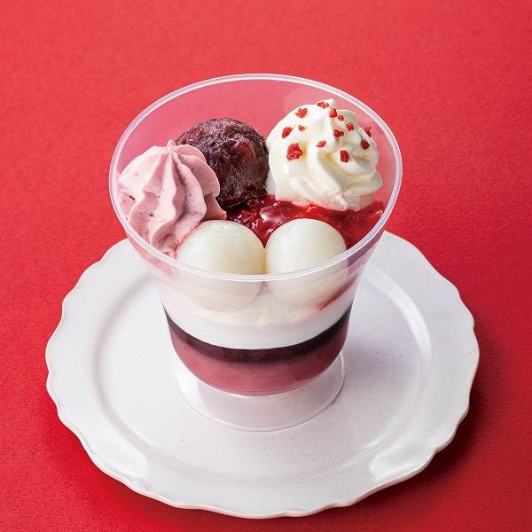 いちごとあんこの和パフェ