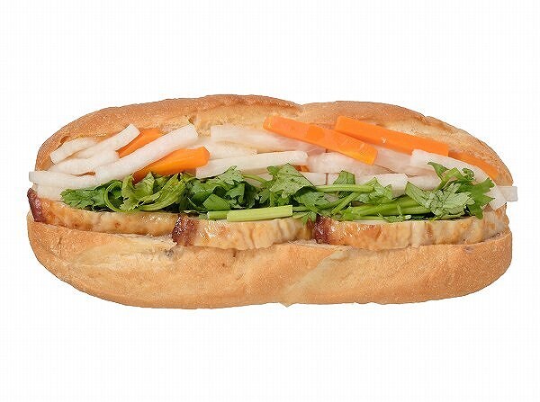 ローストチキンと野菜のバインミー