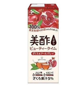 CJ美酢 ざくろ＆アールグレイ ストレートタイプ 200ml×24本