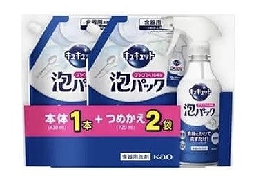 キュキュット 泡パック 本体430ml+替用720ml×2本