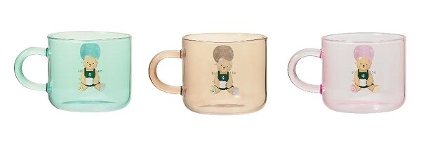 gelato pique グラスマグ ミントグリーン/モカベージュ/ソフトピンク 355ml